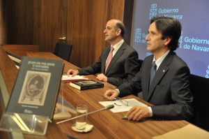 Alberto Catalán e Ricardo Fernández alla presentazione di 'Juan de Palafox y Navarra, et alia studia'