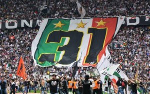 JUVENTUS' SUPPORTERS CELEBRATES THE VICTORY OF SERIE A CHAMPIONSHIP