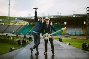 Lorenzo Jovanotti e Saturnino durante le prove ad Ancona