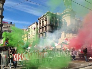 CASAPOUND ITALIA A PIAZZA GARIBALDI A NAPOLI - PRESIDIO