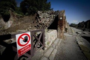 Pompei: area chiusa al pubblico