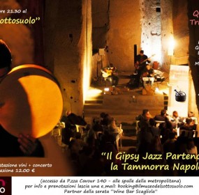 Mario Romano Quartieri Jazz Trio ed Orkestrine ne Le mille e una nota  sabato 19 luglio ore 21.30 al Museo del Sottosuolo di Napoli